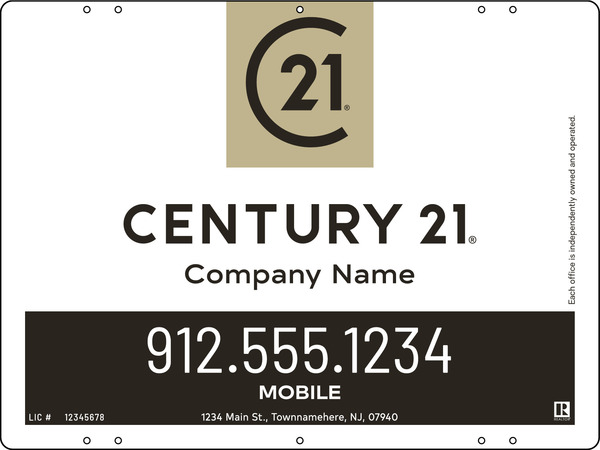 Reflective Office Sign Panel, 18"H X 24"W, Steel