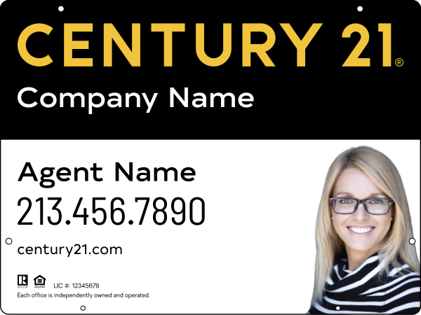 CENTURY 21&reg; Steel Reflective Hanging Panel 18x24 - Century 21 | Lowen Sign