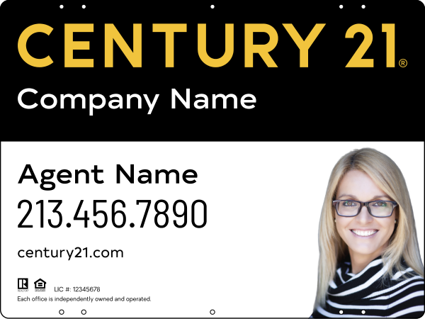 CENTURY 21&reg; Steel Reflective Yard Panel 18x24 DF - Century 21 | Lowen Sign