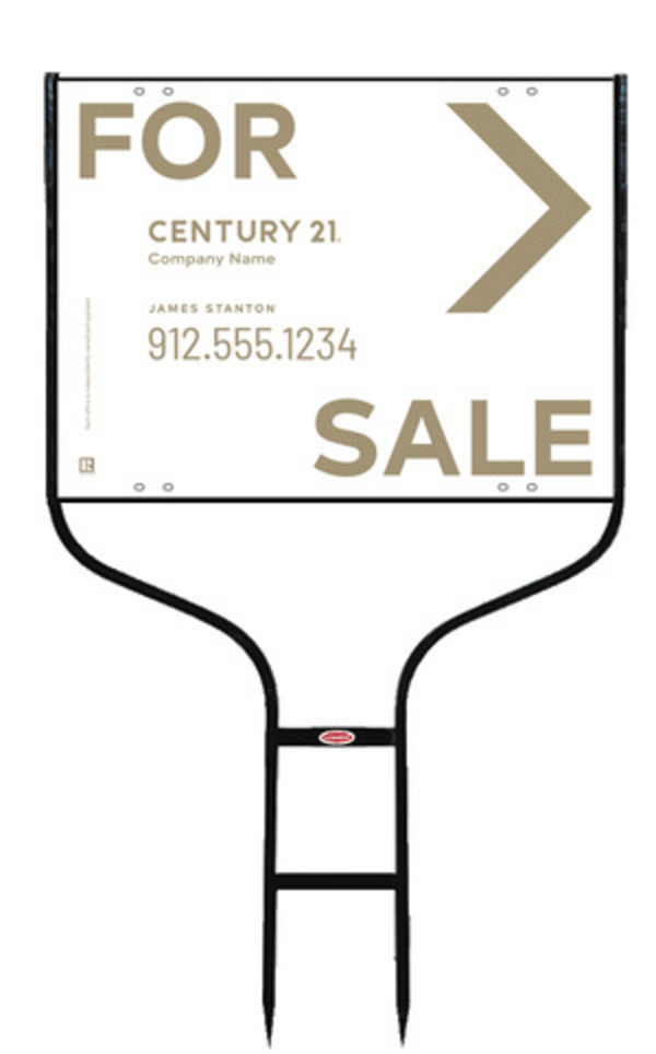 Round Rod Frame And Sign Panel Unit, 18"H X 24"W