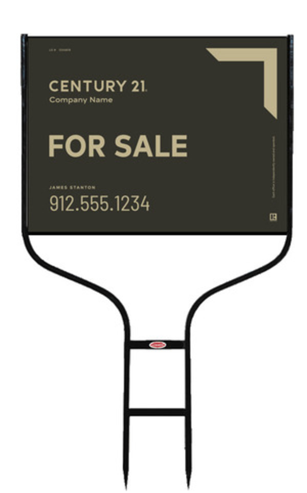 Round Rod Frame And Sign Panel Unit, 18"H X 24"W