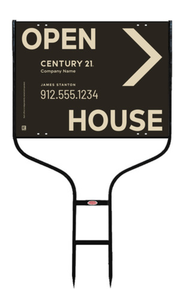 Round Rod Frame And Sign Panel Unit, 18"H X 24"W