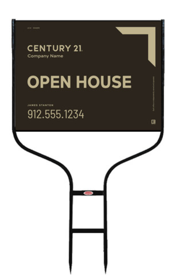 Round Rod Frame And Sign Panel Unit, 18"H X 24"W