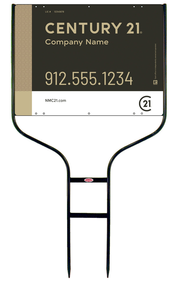 Round Rod Frame And Sign Panel Unit, 18"H X 24"W