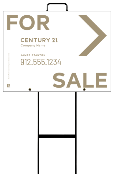 Grab And Go Agent For Sale Sign Panel Unit, 18"H X 24"W, 4mm Corrugated