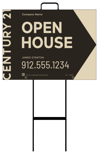 Grab And Go Agent Open House Sign Panel Unit, 18"H X 24"W, 4mm Corrugated