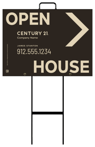 Grab And Go Agent Open House Sign Panel Unit, 18"H X 24"W, 4mm Corrugated