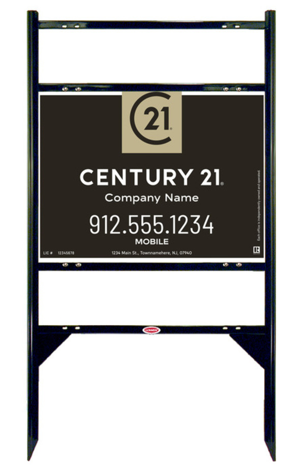 Angle Iron Frame With Two Rider Insets And Office Sign Panel Unit, 18"H X 24"W
