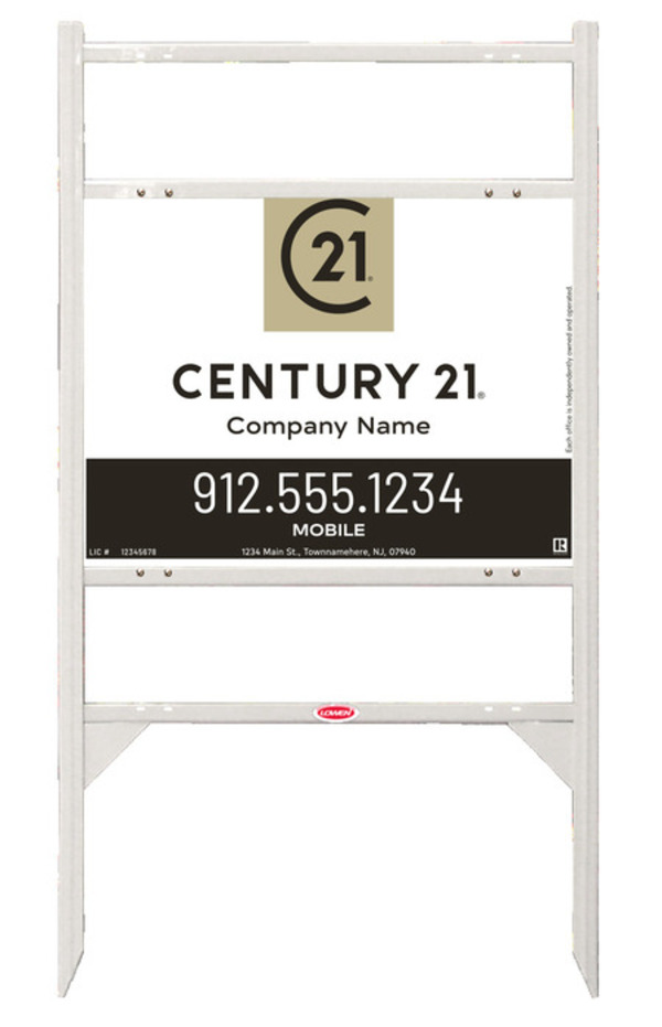 Angle Iron Frame With Two Rider Inserts And Office Sign Panel Unit, 18"H X 24"W