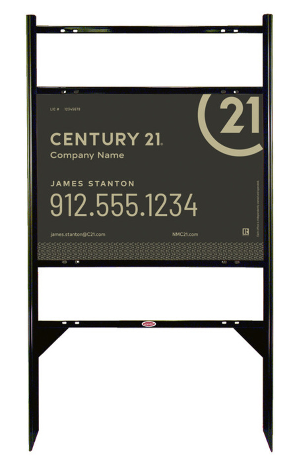 Angle Iron Frame With Two Rider Insets And Sign Panel Unit, 18"H X 24"W