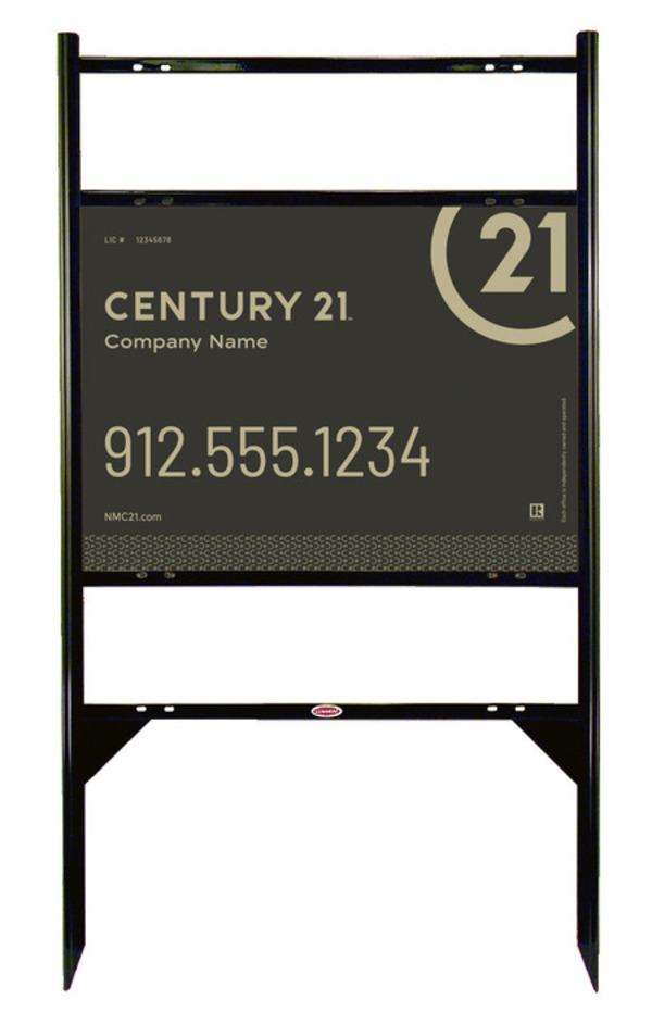 Angle Iron Frame With Two Rider Insets And Sign Panel Unit, 18"H X 24"W