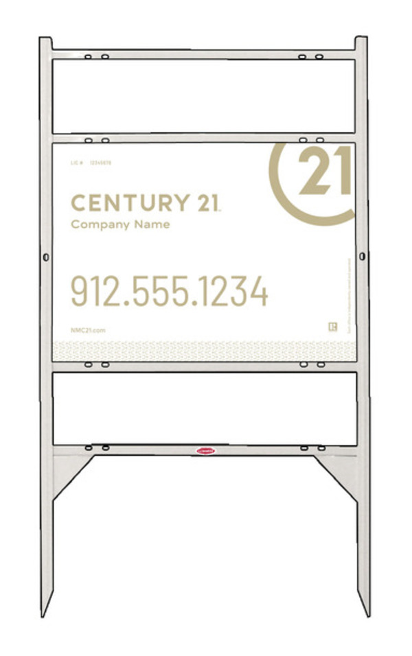 Angle Iron Frame With Two Rider Inserts And Sign Panel Unit, 18"H X 24"W