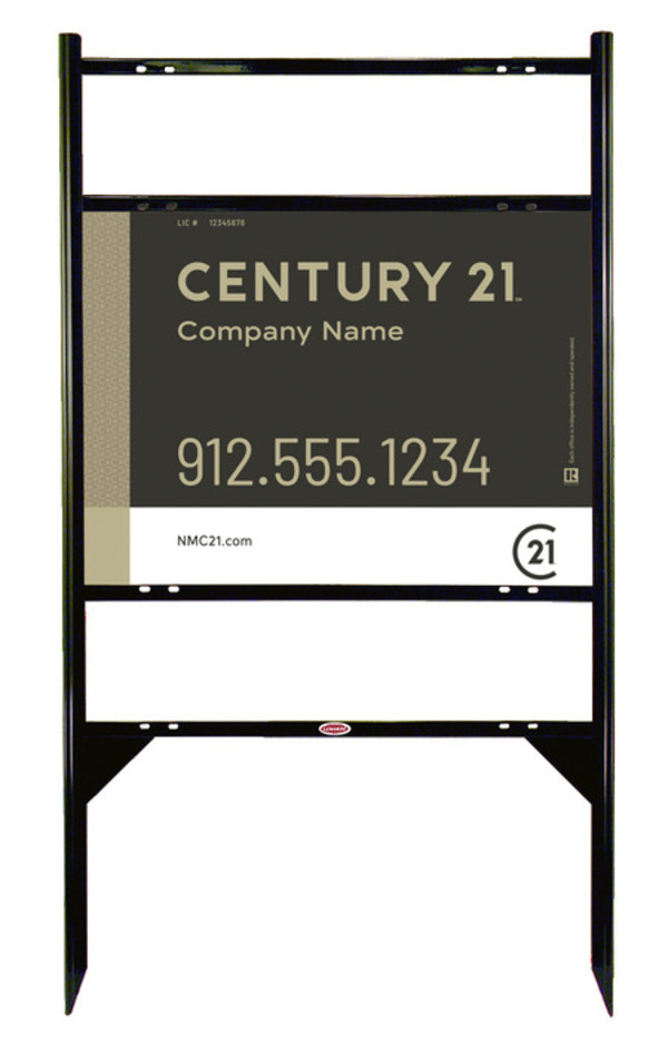 Angle Iron Frame With Two Rider Inserts And Sign Panel Unit, 18"H X 24"W