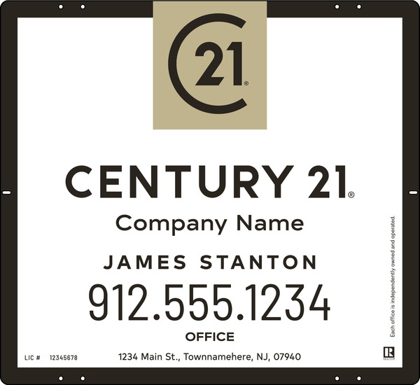 Agent Sign Panel, 22"H X 24W, Steel