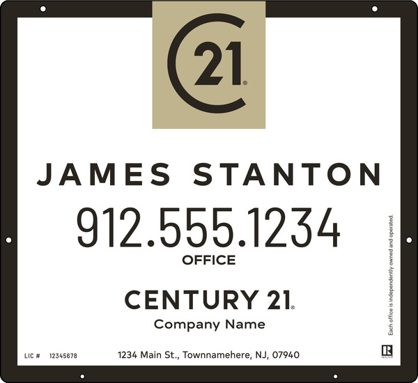 Hanging Agent Centric Sign Panel, 22"H X 24"W, Steel