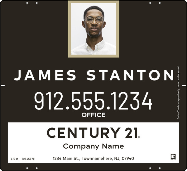 Agent Photo Centric Sign Panel, 22"H X 24W, Steel