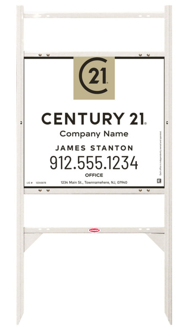 Angle Iron Frame With Two Rider Insets And Office Sign Panel Unit, 22"H X 24"W