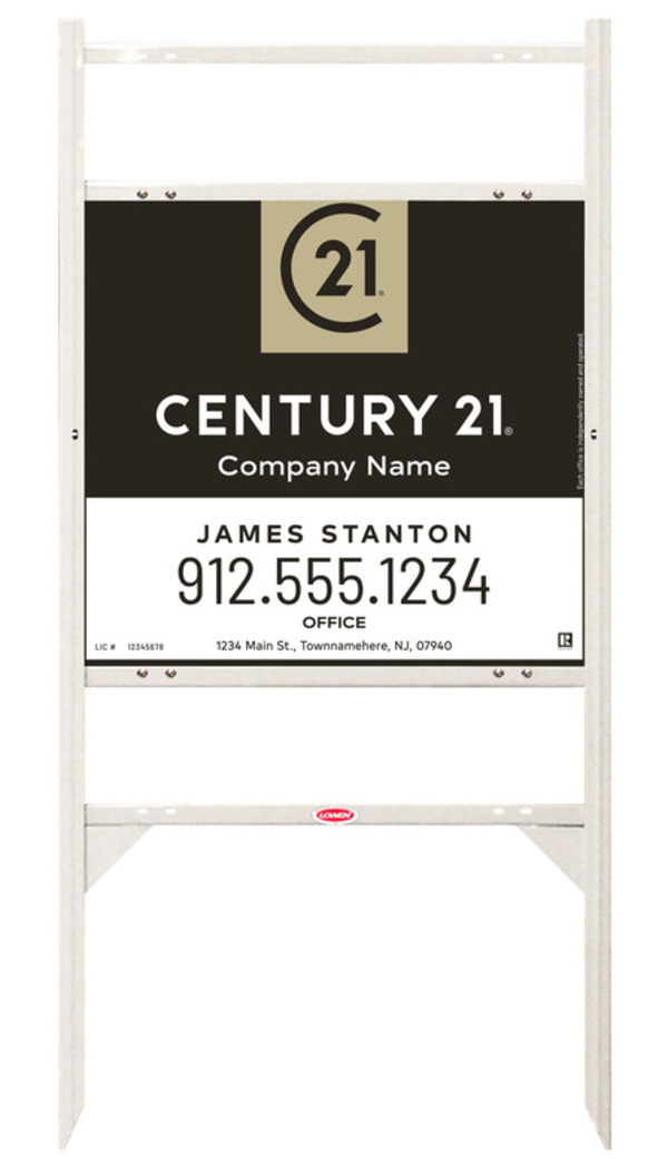 Angle Iron Frame With Two Rider Insets And Office Sign Panel Unit, 22"H X 24"W