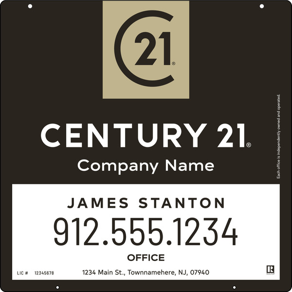 Hanging Agent Sign Panel, 24"H X 24"W, Steel