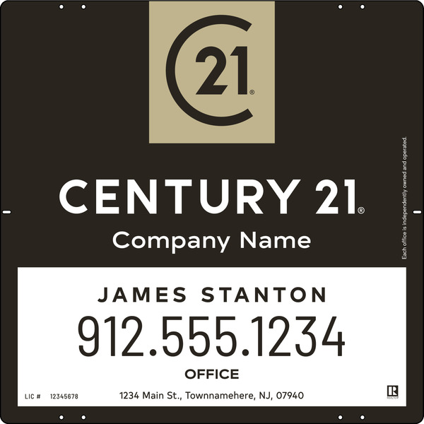 Agent Sign Panel, 24"H X 24W, Steel