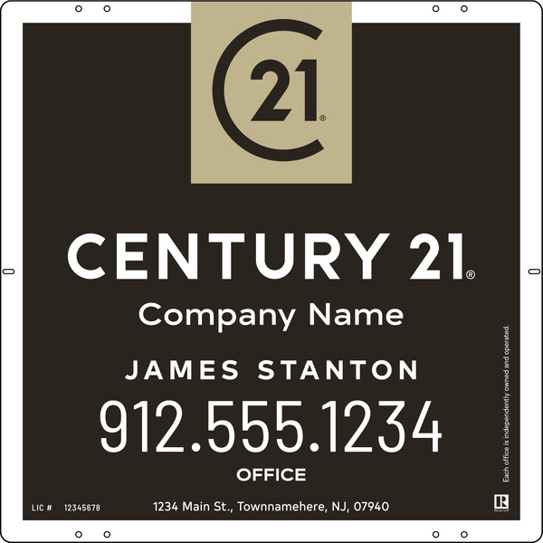 Agent Sign Panel, 24"H X 24W, Steel