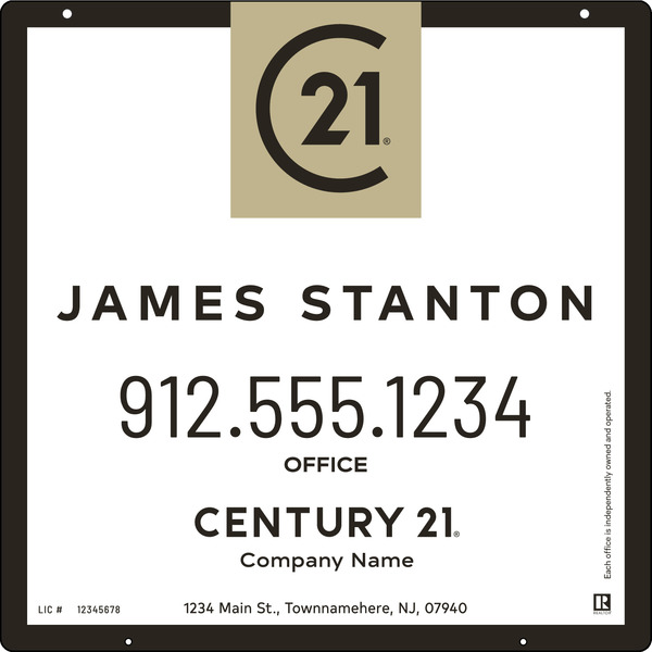 Hanging Agent Centric Sign Panel, 24"H X 24"W, Steel