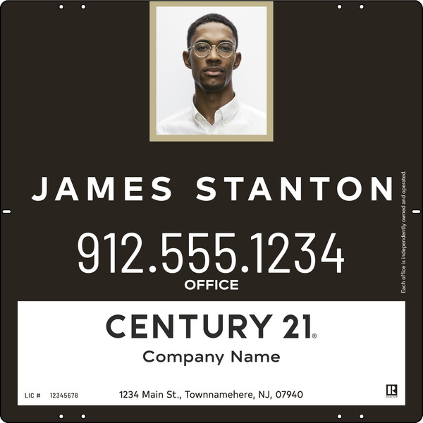 Agent Photo Centric Sign Panel, 24"H X 24W, Steel