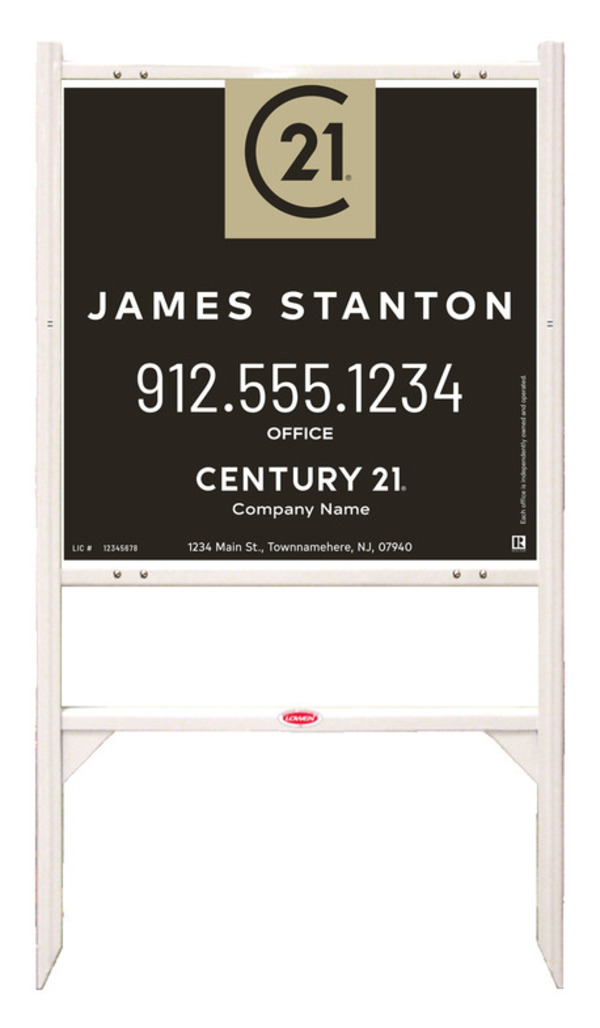 Angle Iron Frame And Agent Centric Sign Panel Unit, 24"H X 24"W