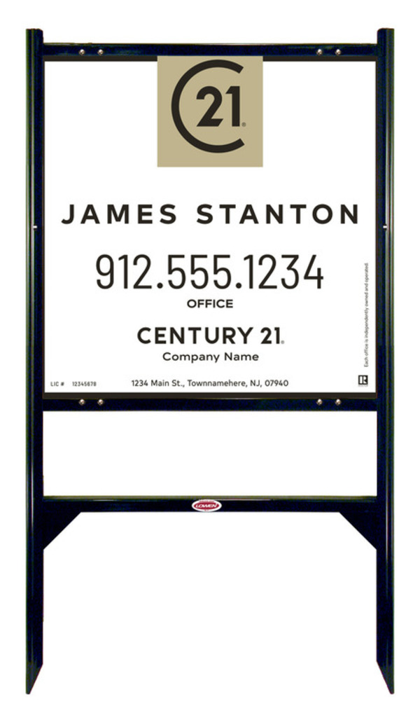 Angle Iron Frame And Agent Centric Sign Panel Unit, 24"H X 24"W