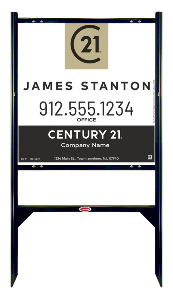 Angle Iron Frame And Agent Centric Sign Panel Unit, 24"H X 24"W
