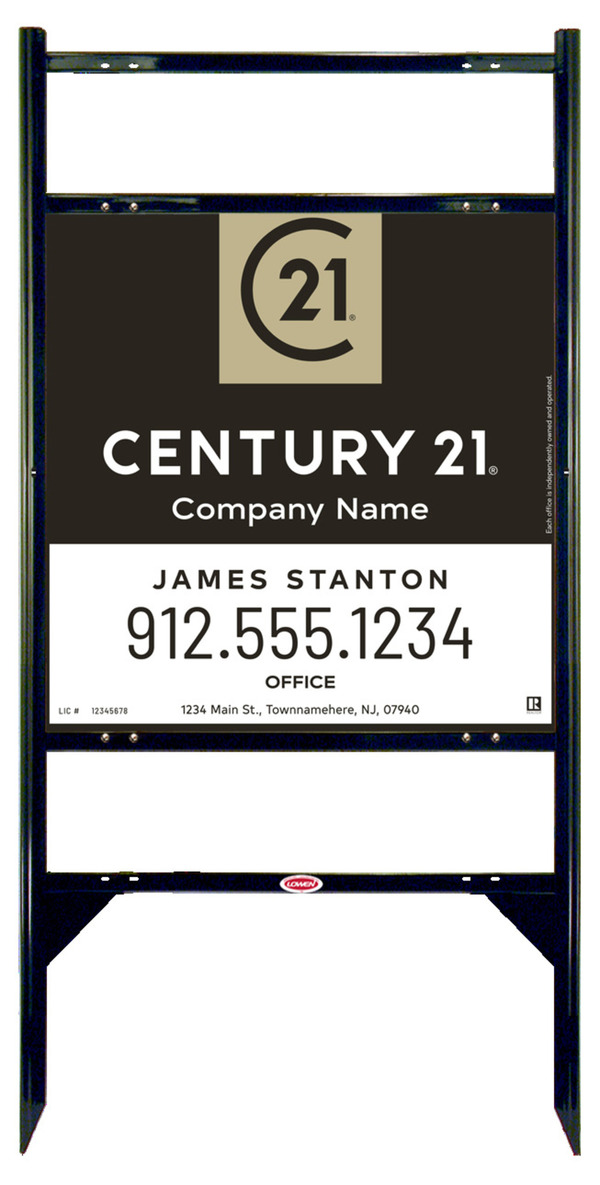 Angle Iron Frame With Two Rider Insets And Office Sign Panel Unit, 24"H X 24"W