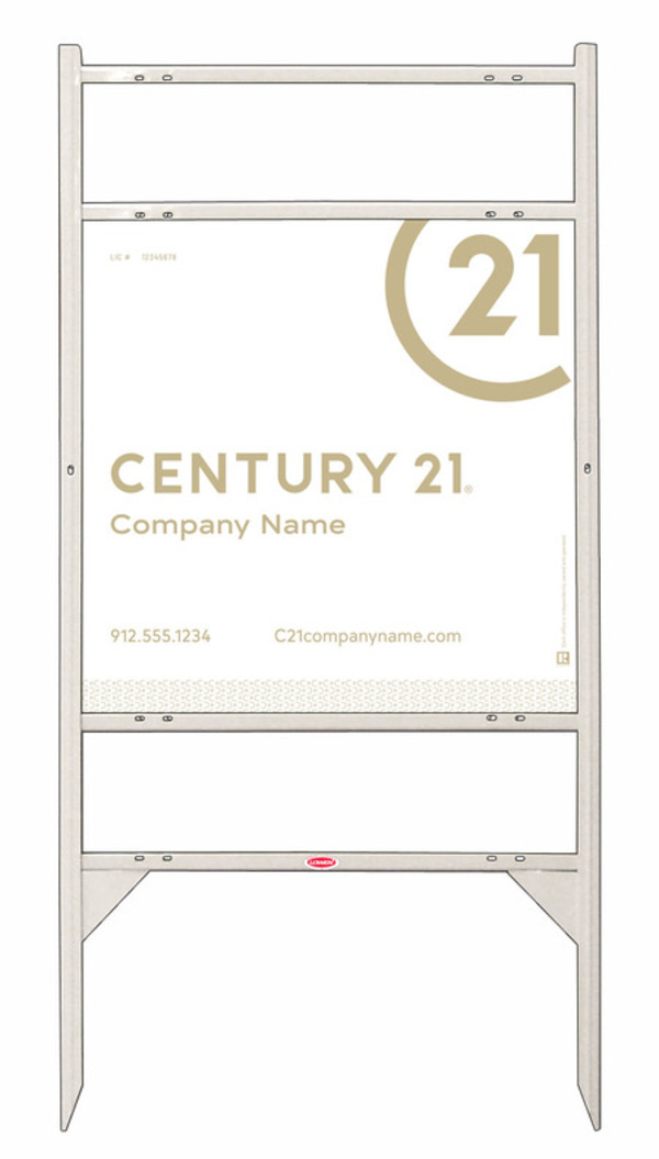 Angle Iron Frame With Two Rider Inserts And Sign Panel Unit, 24"H X 24"W
