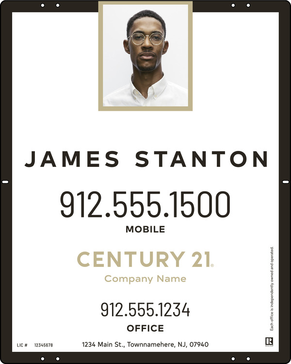 Agent Photo Centric Sign Panel, 30"H X 24"W, .040 Aluminum