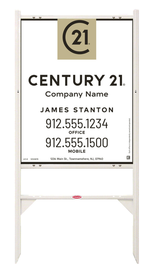 Angle Iron Frame And Agent Sign Panel Unit, 30"H X 24"W