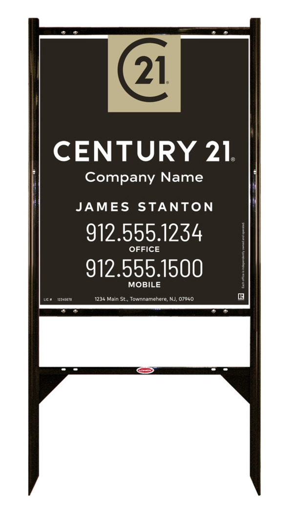 Angle Iron Frame And Agent Sign Panel Unit, 30"H X 24"W
