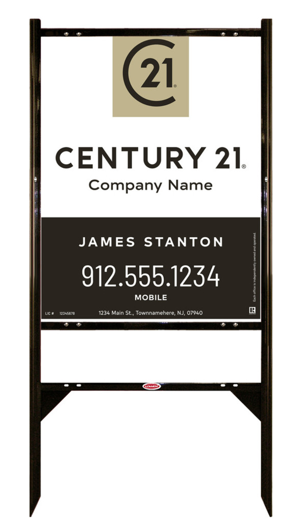 Angle Iron Frame And Agent Sign Panel Unit, 30"H X 24"W