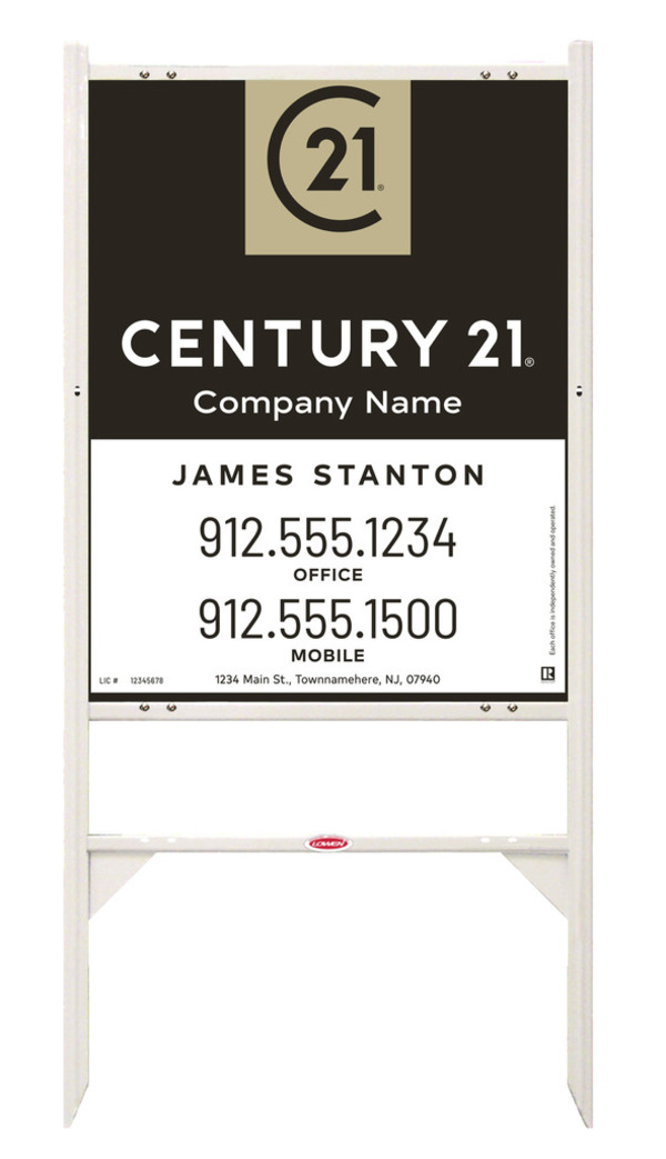 Angle Iron Frame And Agent Sign Panel Unit, 30"H X 24"W