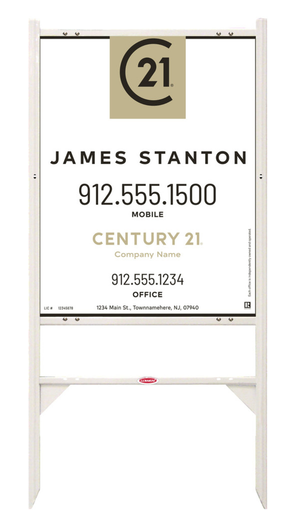 Angle Iron Frame And Agent Centric Sign Panel Unit, 30"H X 24"W