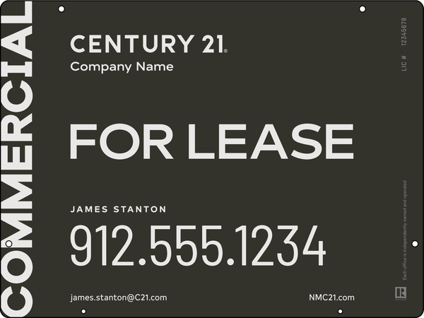 Commercial Agent Hanging Sign Panel, 18"H X 24"W, Steel