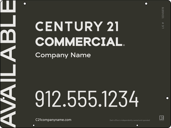 Commercial Office Hanging Sign Panel, 18"H X 24"W, Aluminum