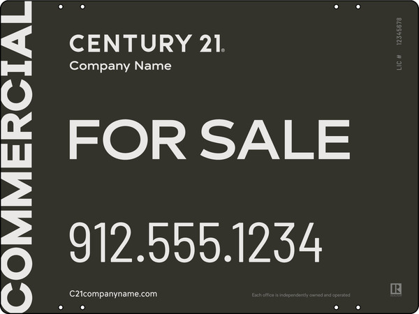 Reflective Commercial Office Sign Panel, 18"H X 24"W, 3mm Aluminum Composite