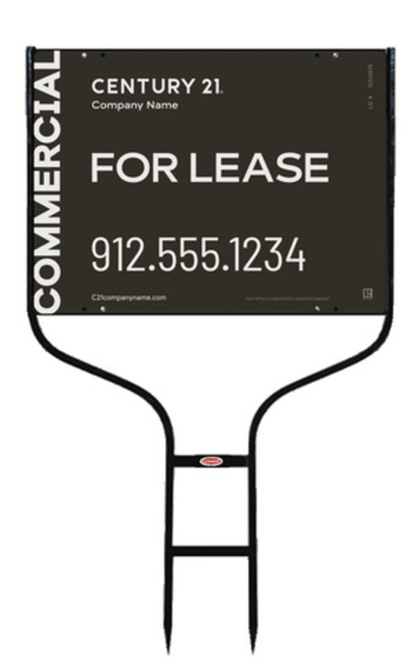 Round Rod Frame And Sign Panel Unit, 18"H X 24"W