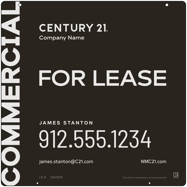 Commercial Agent Hanging Sign Panel, 24"H X 24"W, 3mm Aluminum Composite