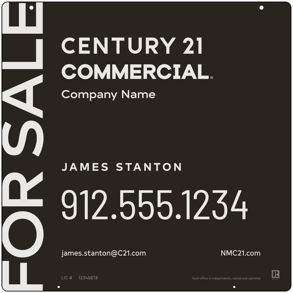 Commercial Agent Hanging Sign Panel, 24"H X 24"W, 3mm Aluminum Composite