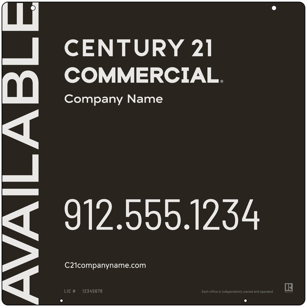 Commercial Office Hanging Sign Panel, 24"H X 24"W, Steel