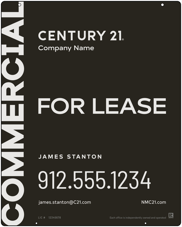 Reflective Commercial Agent Hanging Sign Panel, 30"H X 24"W, Aluminum Composite