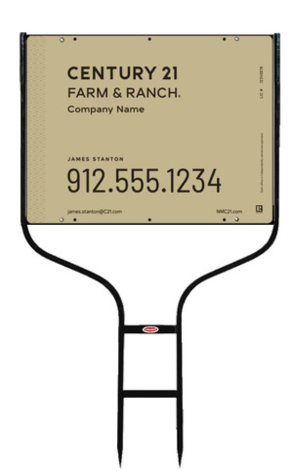 Round Rod Frame And Sign Panel Unit, 18"H X 24"W