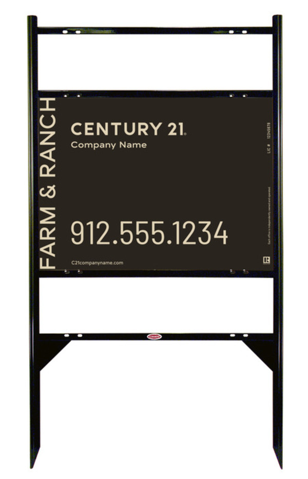 Angle Iron Frame With Two Rider Inserts And Sign Panel Unit, 18"H X 24"W