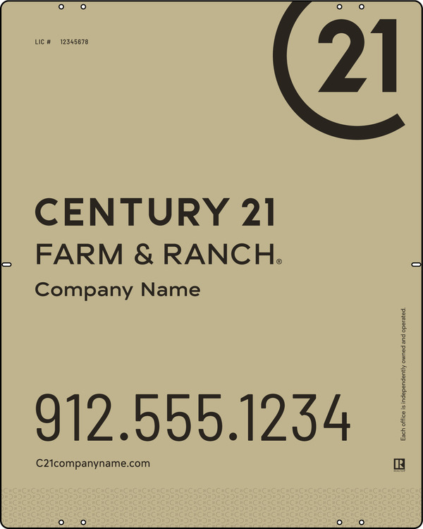 Century 21 Sign Panel 30 H X 24 W Steel 21z779 Fr Op