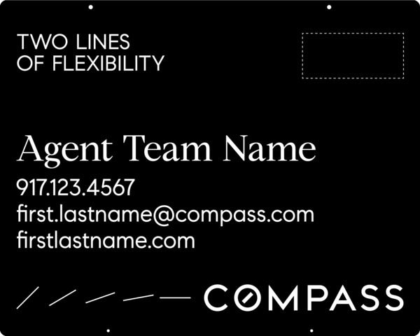 Hanging Agent Sign Panel, 24"H X 30"W, Steel - Horizontal Logo